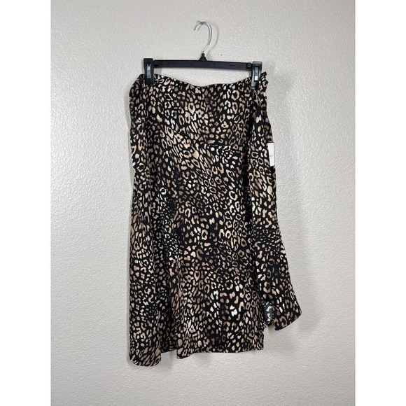 Laundry By Shelli Segal Asymmetric Belted Wrap Midi Skirt - Picture 1 of 7